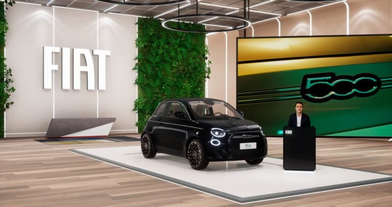 auto moderne in una showroom digitale