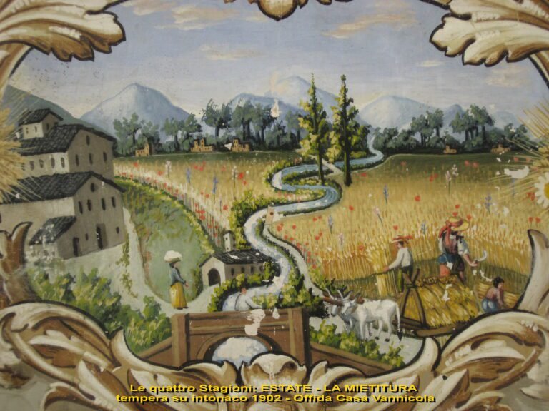 chicchi di grano su sfondo rustico romano