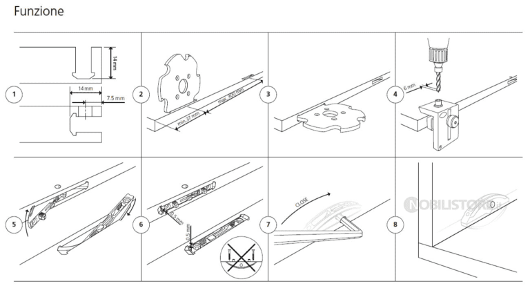 chiodi a doppia punta in un cassetto