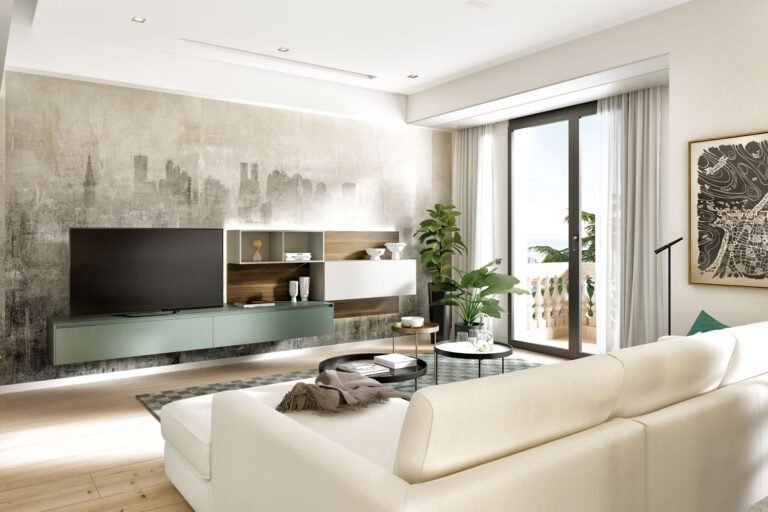 divano moderno in un salotto accogliente