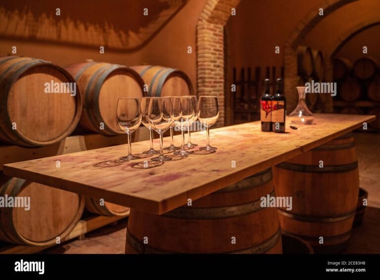 interno accogliente di una cantina vinicola