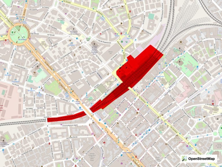mappa della via appia nuova a roma