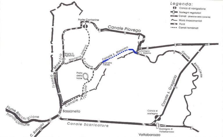 mappa di padova con il laboratorio s massimo