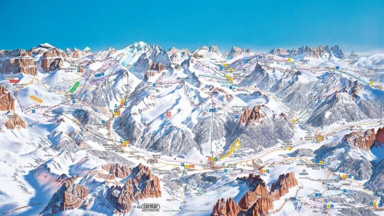 mappa panoramica della val di fassa