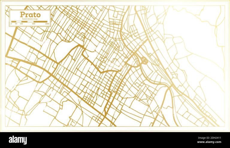 mappa stilizzata della citta di prato