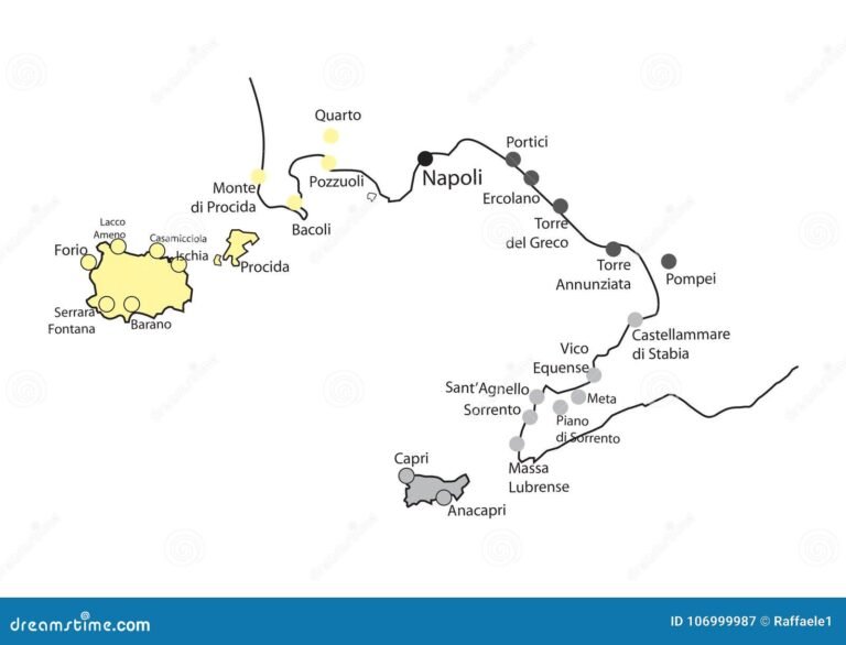 mappa stilizzata della costa italiana