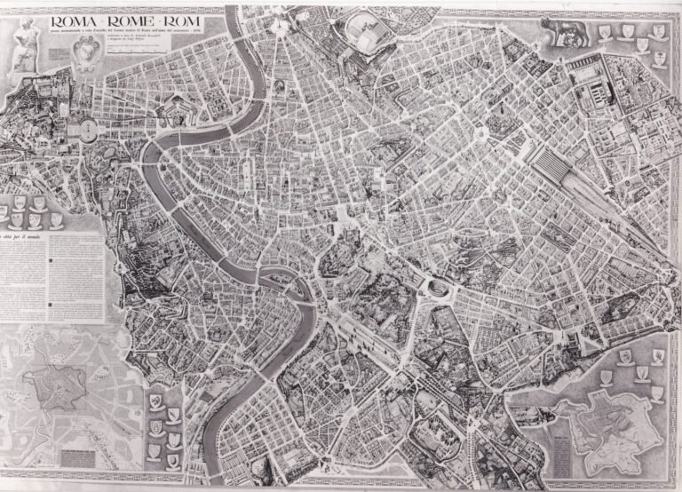 mappa stilizzata di roma con negozi evidenziati