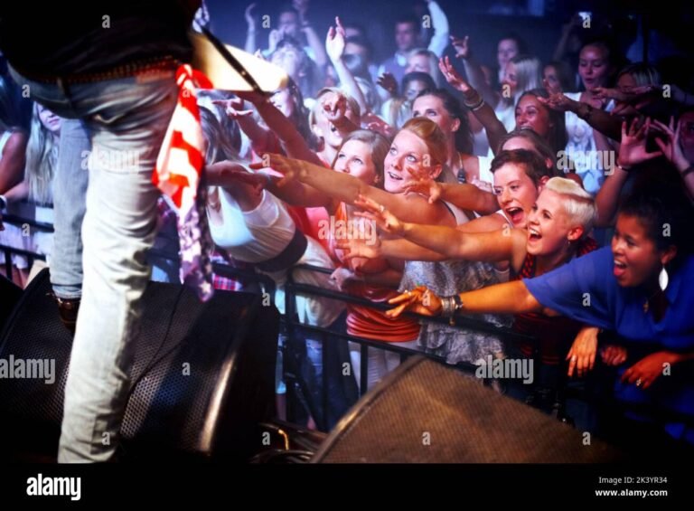 palco di un locale rock affollato