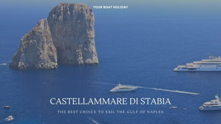 panorama del marina di stabia con yacht