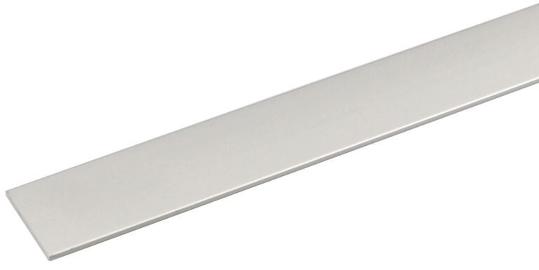 profilo in alluminio piatto su sfondo neutro