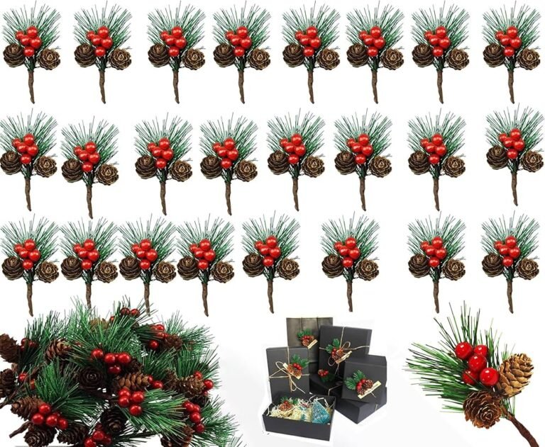 rami di pino finti in diverse decorazioni