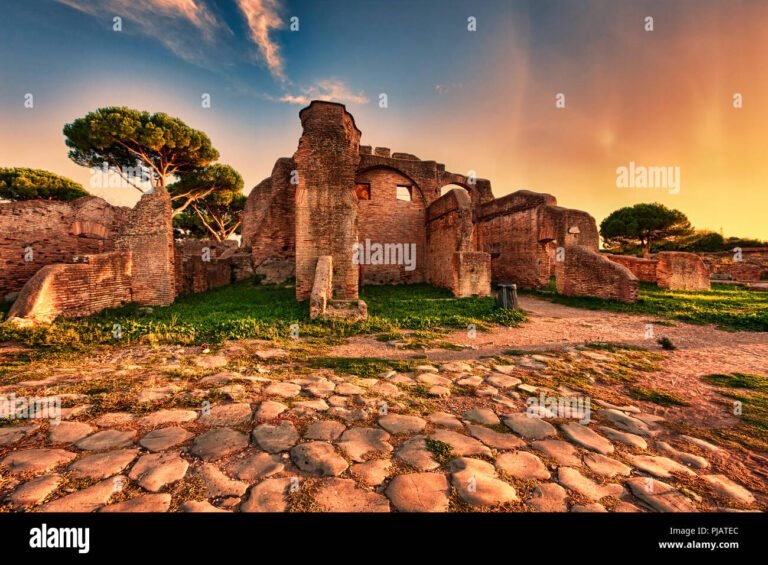 Quali sono i migliori tour per una visita guidata a Ostia Antica 34 rovine antiche di ostia antica al tramonto