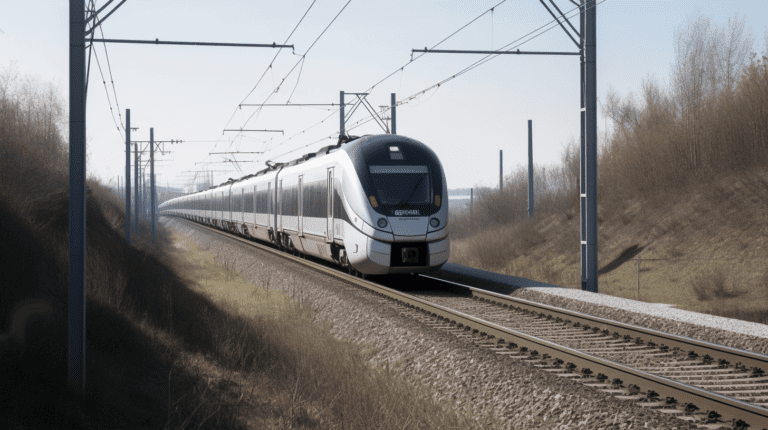 treno tgv in corsa tra paesaggi francesi