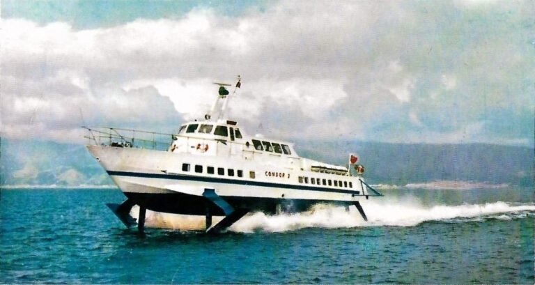 Quali sono gli orari degli aliscafi tra Ponza e Anzio 36 un aliscafo che naviga sul mare