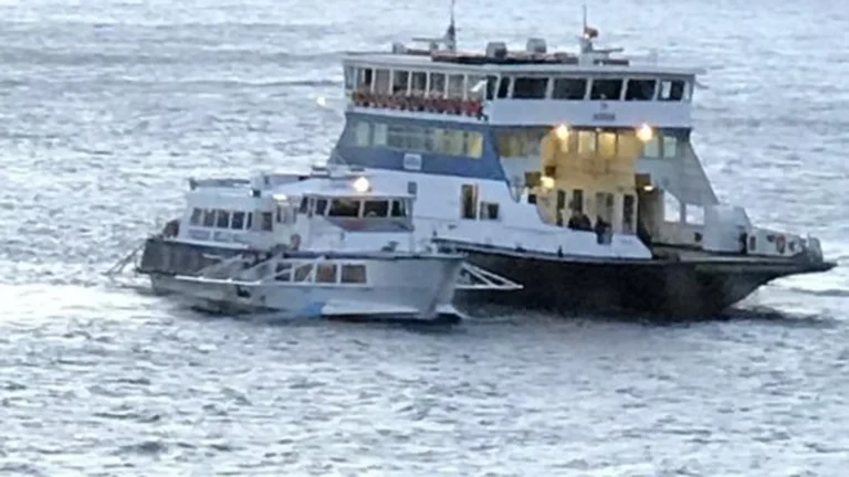 un aliscafo che solca il mare