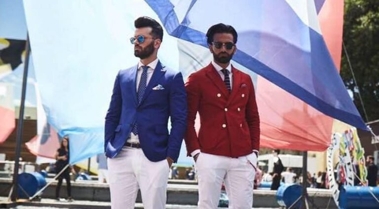 un elegante uomo in un contesto di festa