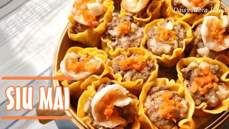 un piatto di dim sum colorato e invitante