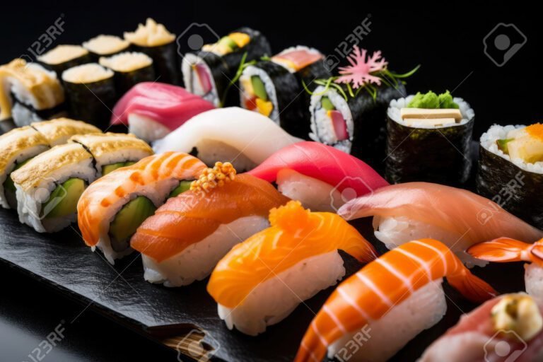 Cosa significa "mi sushi col di lana" e perché è diventato popolare 19 un sushi colorato su un piatto elegante