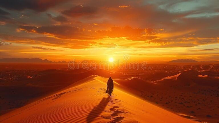 un viaggiatore solitario in un paesaggio mozzafiato