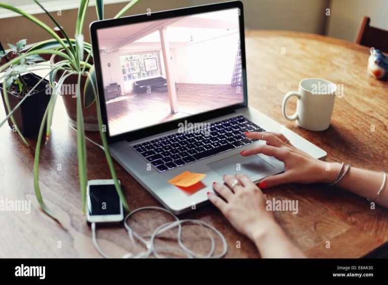 una persona che usa un laptop