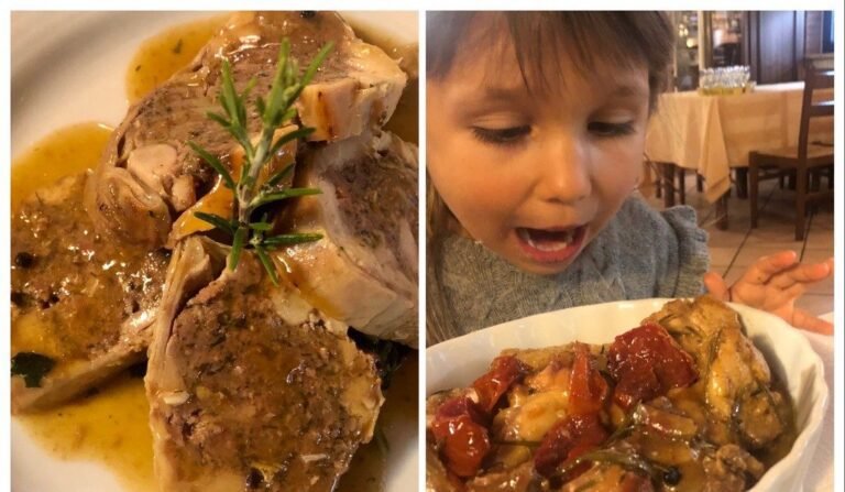 una trattoria rustica con piatti tipici