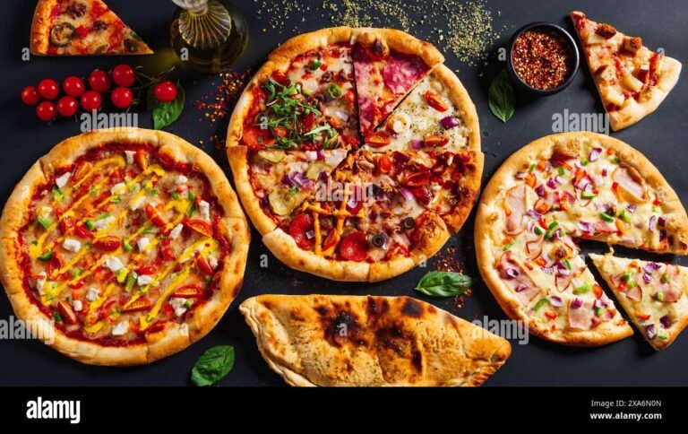 varieta di pizze gourmet su tavolo