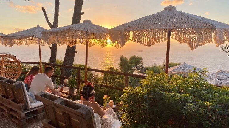 vista panoramica di anacapri con bar