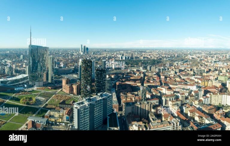 vista panoramica di porta nuova a milano