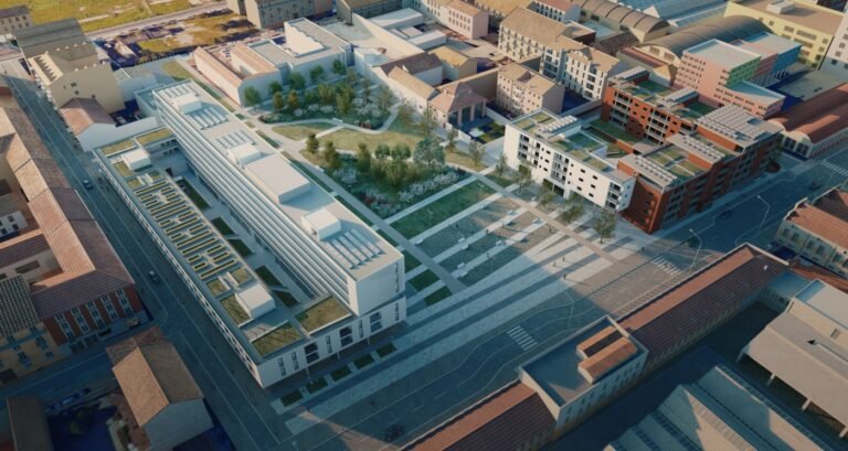 vista panoramica di via durando a milano